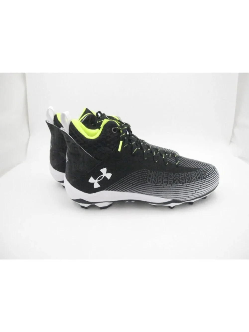 Under Armour Hammer MC 2.0 Cleats Men Sz 10.5 Black White Football (F14)